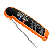 Termometer Barbekyu Lipat Ultra Tipis untuk Dapur, Termometer Daging Barbekyu untuk Memasak dan Memanggang