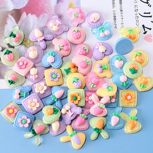Décorations en résine plastique faites à la main pour la Pâques, accessoires de bricolage, formes de carotte, lapin, cerise, ours - Product Image 3