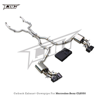 Échappement arrière Boska personnalisé en acier inoxydable poli Valvetronic pour Mercedes-Benz CLS550 W218 M278 4.7L V8 2010-2016 avec X-Pipe OEM