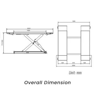 Mini máquina de elevación de tijera Manual eléctrica Mid Rise Two Post Hydraulic Car <span class=keywords><strong>Lift</strong></span> <span class=keywords><strong>Scissor</strong></span> <span class=keywords><strong>Lift</strong></span> Actuation Design - Product Image 6