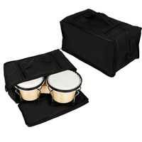 Sac de transport rembourré et imperméable pour bongos, en tissu Oxford robuste avec bandoulière réglable, pour protection et rangement