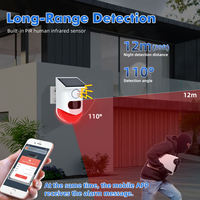 Détecteur de mouvement PIR extérieur CT80WR pour alarme de sécurité domestique antivol TUYA Wi-Fi, alimenté par énergie solaire, étanche IP65
