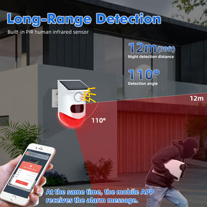 Alarme de sécurité domestique CT80WR, anti-vol, détecteur de mouvement extérieur TUYA WIFI, détecteur de mouvement PIR, alimenté par énergie solaire, étanche IP65, capteur de mouvement - Product Image 4