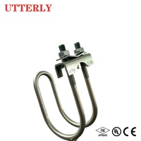 Collier de fixation double en U galvanisé FM UL pour tube de renforcement sismique, pour système de protection incendie, sprinklers et systèmes CVC/MPE