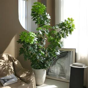 Planta Artificial de 120 cm, Simulación de Planta Verde, Decoración para Sala de Estar, Centro Comercial, Ventana, Paisajismo, Bonsái - Product Image 4