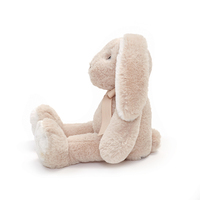 Conejo animal de peluche bonito suave personalizado con material de reciclaje de arco juguete de peluche para niña