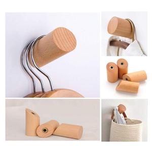 Crochets muraux en bois naturel pour suspendre les manteaux - Product Image 6