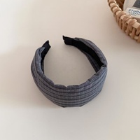 Serre-tête large Daou avec couleurs unies et motifs écossais personnalisés, accessoires capillaires durables de haute qualité pour femmes et filles, pour un usage quotidien