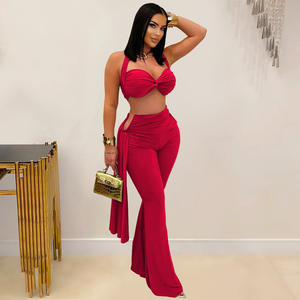 Ensembles de vêtements sexy pour femmes, mode décontractée, été, débardeurs sans manches et pantalons, <span class=keywords><strong>bon</strong></span> <span class=keywords><strong>prix</strong></span>, ensembles de vêtements deux pièces - Product Image 4