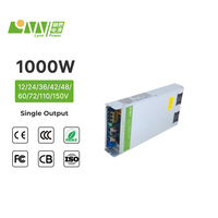 Module d'alimentation à découpage LYNN GLE-1000S-150V 1000W à sortie unique, refroidissement par ventilateur, large plage de tension, efficacité 91%, alimentation sans interruption