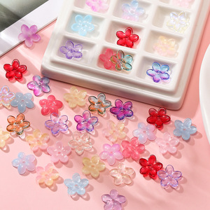 Colorful Transparent Glass Flower Beads <b>Spacers</b> For Bracelet Making DIY Jewelry Accessory Beading Material Wholesale - Product Image 1