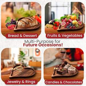 Bandeja DE SERVICIO DE MADERA rectangular rústica con asas para mesa de centro o fiesta, mesa de ratán, decoración del hogar - Product Image 2