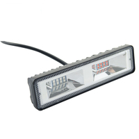 Barre lumineuse de travail LED stroboscopique bicolore FDN Factory 6 pouces 48W, faisceau combiné pour conduite tout-terrain, lampe pour camion 4x4, SUV, VTT