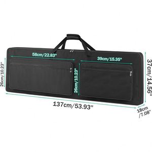 Estuche para Teclado de 49 Teclas con Correa Ajustable y 6 Bolsillos para Accesorios de Teclado, Muestra Gratuita - Product Image 4