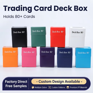 Boîte de rangement pour cartes à collectionner en PP avec logo personnalisé, vente en gros d'usine, capacité de 80 cartes, 3x2x4 pouces, étui de rangement à rabat pour cartes de jeu Pokemon MTG TCG - Product Image 1