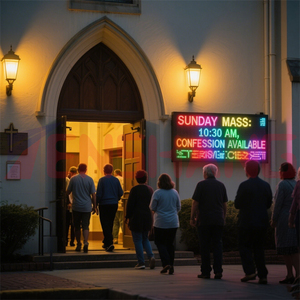 แผงป้ายบาร์ <span class=keywords><strong>LED</strong></span> ดิจิทัลขนาดเล็กเคลื่อนไหวได้หน้าจอแสดงผลเมทริกซ์กลางแจ้ง - Product Image 4