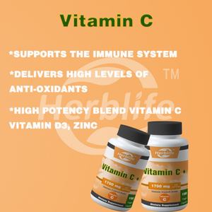 Vitamina C 1700 MG de Alta Calidad con Vitamina D3, Zinc, Saúco y Raíz de Jengibre - Personalizable - Venta al por Mayor - Product Image 3