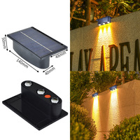 Applique Murale Extérieure Étanche Solaire LED Lumineuse pour Terrasse, Jardin et Mur de Clôture