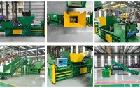 Compacteur horizontal pour vêtements usagés, bouteilles en plastique, bouteilles PET, fibres textiles, canettes en aluminium