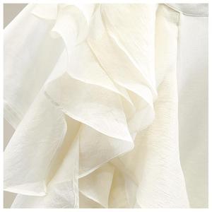 Big Ruffle Layered <b>Patchwork</b> Color-Crossing Pullover Women's Short Sleeve T-Shirt <b>Top</b> Fashion - Product Image 5