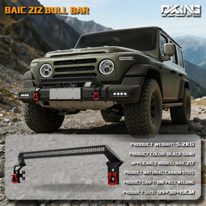 Barra di Protezione Anteriore Nera Verniciata a Polvere con Supporto Luci per BAIC BJ212 <span class=keywords><strong>Classic</strong></span> Off Road 4x4 SUV - Product Image 4