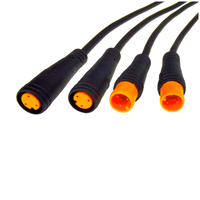 Câble connecteur étanche M8 3 broches IP44, mini mâle-femelle, 22AWG, 150mm, en laiton, pour bande LED et vélo électrique