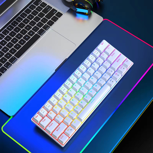 Wired Mechanical Keyboard White Keycaps,RGB Backlit Full N-<b>Key</b> Rollover, for Gaming and Office Use - Product Image 5