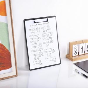 Máy tính bảng nhựa A4 với móc có thể thu vào và clip cấu hình thấp, 6 viên/Bộ máy tính bảng màu đen, thích hợp cho các trường học văn phòng. - Product Image 2