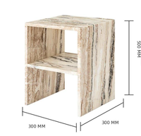 Table en onyx poli beige naturel, taille sur mesure, dalle de pierre écologique pour table de chevet, table basse, décoration intérieure