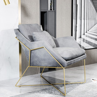 Fauteuil de salon moderne de luxe pour une personne, salon, chambre à coucher, appartement, gris, détente, salon, fauteuil à bras en laine de mouton