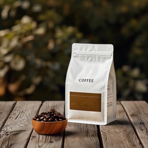 Sacs thermoscellables en aluminium personnalisés, à fond plat, imprimés floral, en papier kraft, pour emballage de café, thé et produits secs, pour l'exportation - Product Image 1