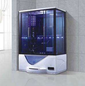 ห้องอาบน้ำฝักบัวสแตนเลสคุณภาพสูง ขนาดใหญ่ พร้อมห้องซาวน่าสปา ฝักบัวไอน้ำแพลตตินัม และอ่างอาบน้ำขนาดใหญ่ - Product Image 3