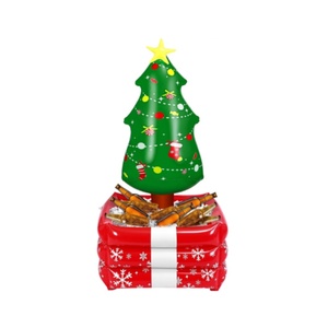 Refroidisseur de boissons gonflable en PVC en forme de sapin de Noël 25*50 pouces pour décoration de fête d'anniversaire, bar de service et conteneur alimentaire - Product Image 1