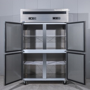 Congelador Comercial para Bebidas, Frutas y Verduras, Refrigerador de Supermercado, Gabinete de Conservación de Frescura, Cuatro/Seis <span class=keywords><strong>Puertas</strong></span>, Acero Inoxidable, Digital - Product Image 4