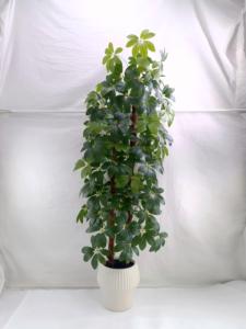 Planta Artificial de Patas de Pato en Maceta de Madera para Decoración de Interiores, Paisajismo y Bodas con Diseño de Madera de Caballo Embriagado, Venta al por Mayor - Product Image 2