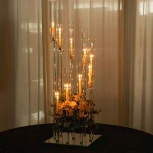 Decorazione di nozze popolare <span class=keywords><strong>vetro</strong></span> specchio centrotavola portacandele all'ingrosso di cristallo pilastro supporto di <span class=keywords><strong>vetro</strong></span> e candela - Product Image 3