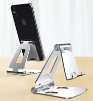 Support de téléphone portable réglable avec logo personnalisé, étanche, universel, pliable, en alliage d'aluminium, support de tablette PC flexible, anti-fuite