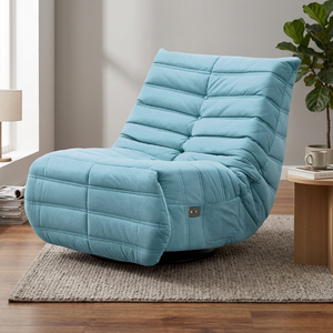 Sillón reclinable eléctrico moderno, giratorio, multifuncional, con función de balanceo. - Product Image 4