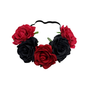 Diadema Boho con Corona de Flores Artificiales, Guirnalda para el Cabello para Novias, Vacaciones en la Playa, Disfraz para Halloween, Carnaval y Fiestas - Product Image 5