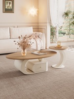 Ensemble de canapé et table basse en bois massif de style crème français, moderne, pour salon, multifonctionnel, élégant, de qualité supérieure, origine Fujian