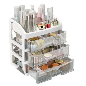 OWNSWING Organizer Makeup dengan Laci Jelas Organizer Penyimpanan Kosmetik untuk Kotak Penyimpanan Desktop