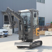 Mini-excavatrice Catapiller de 1,5 tonne fabriquée en Chine, avec chenilles en caoutchouc, utilisée pour les plantations, machine d'excavation