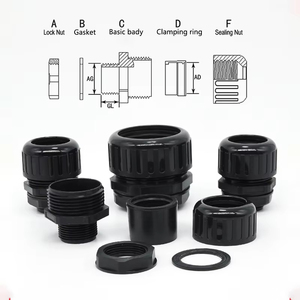 Prensaestopas impermeable IP68 PG7 para cables de 3-6.5mm, PG9, PG11, PG13.5, PG16, PG19/21, conector de plástico de nailon blanco/negro - Product Image 5