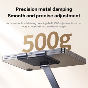 LP893 Folding Mobile Phone Holder Anti Slip Adjustable Aluminum <b>Tablet</b> Desk Holder <b>Stand</b> Compatible for iPad iPhone - Product Image 5