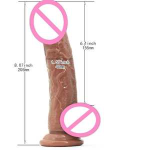 Weicher Flüssigsilikon Realistischer Dildo - Umweltfreundliche G-Punkt-Stimulation Künstlicher <span class=keywords><strong>Penis</strong></span> Starker Saugnapf Erwachsenen-Spielzeug Großhandel - Product Image 6