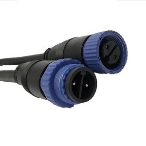 Conector Recto M15 de Longitud Personalizada Bi-Win, 2P/4P Pines, Adaptador Circular Industrial Impermeable BWM15-02AMMM-SS6 Negro, Muestra Gratuita - Product Image 2