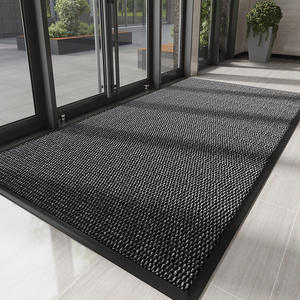 พรมเช็ดเท้ากลางแจ้งรูปสี่เหลี่ยมผืนผ้ากันลื่น ทำจากเส้นใยโพลีเอสเตอร์ ขอบยางลายสับปะรด สีพื้น ป้องกันการลื่นไถล สำหรับทางเข้า - Product Image 3