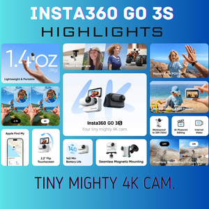 Insta360-Camara de commande GO 3S Tiny 4K, couleur vierge y negro 39g 64G128G edicion <span class=keywords><strong>IA</strong></span> resistente al agua estabilizacion de flujo - Product Image 5