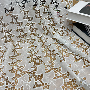 Prix d'usine, dentelle en coton brodée au laser, tissus en dentelle, papillon, rose, paisley, nouveau design, vente en gros - Product Image 6