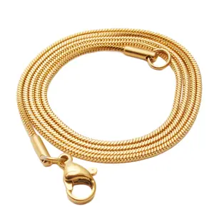 定制金色不锈钢蛇链项链钛钢方形蛇链工厂整体
